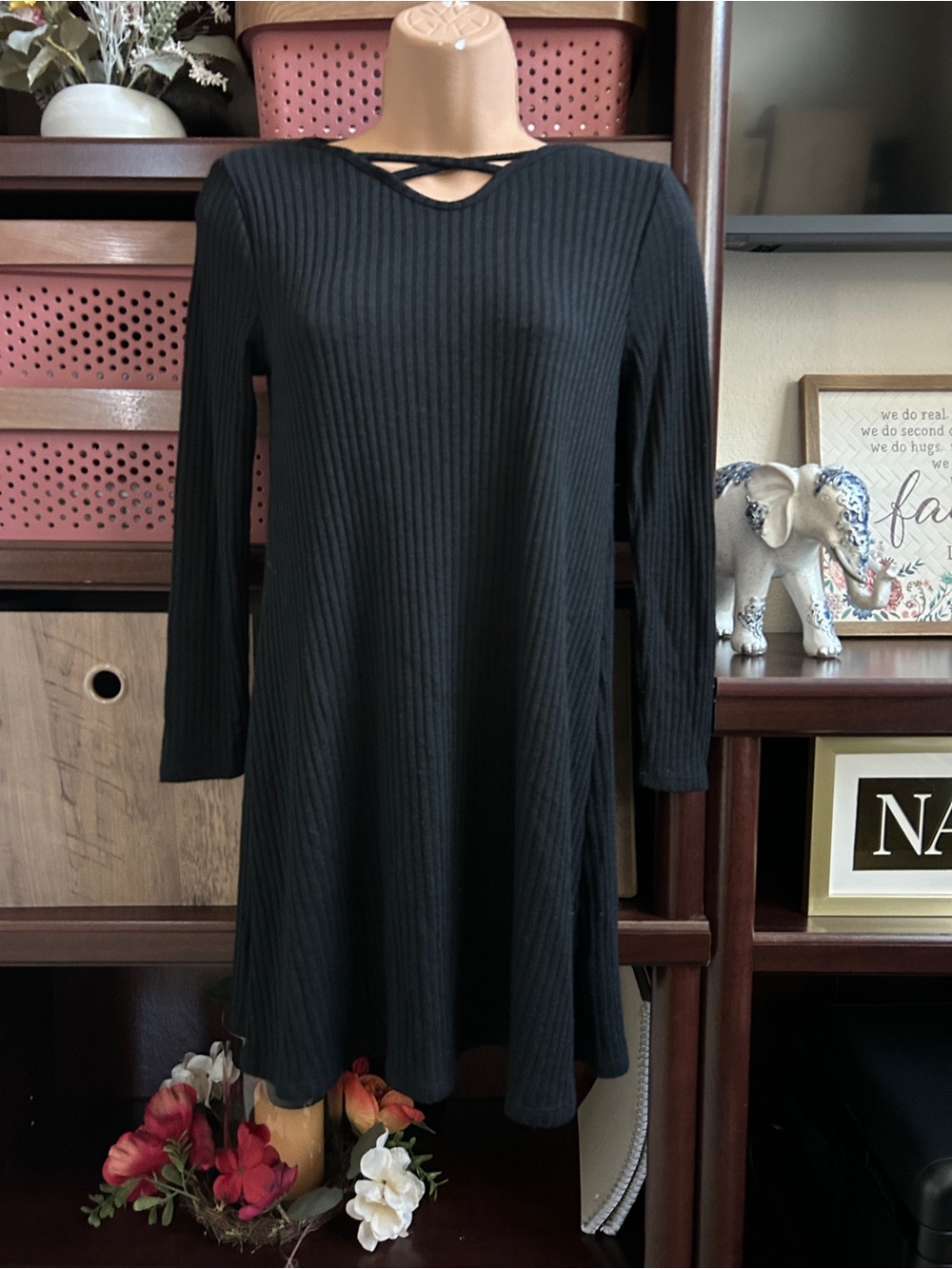 Children’s Place Black Dress Girls Size Large (10/12)